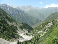 General view of the Ala-Archa from east to west