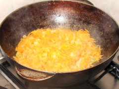 Fried onion and carrot