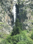 At the foot of the waterfall