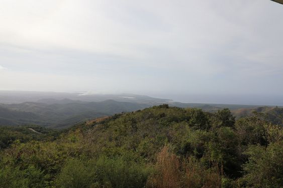 Panoramic viewpoint over Trinidad on the way to the waterfall area