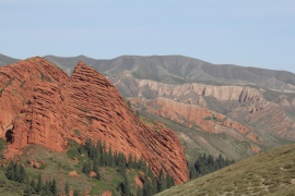 View of the mountains and rocks of the valley of the gorge