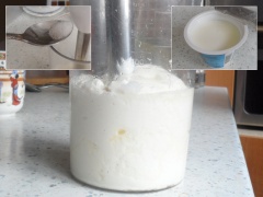 Adding salt and yogurt