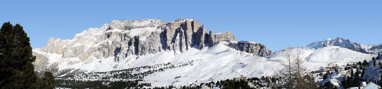 One of the panoramic views of the valley towards Mount Sella